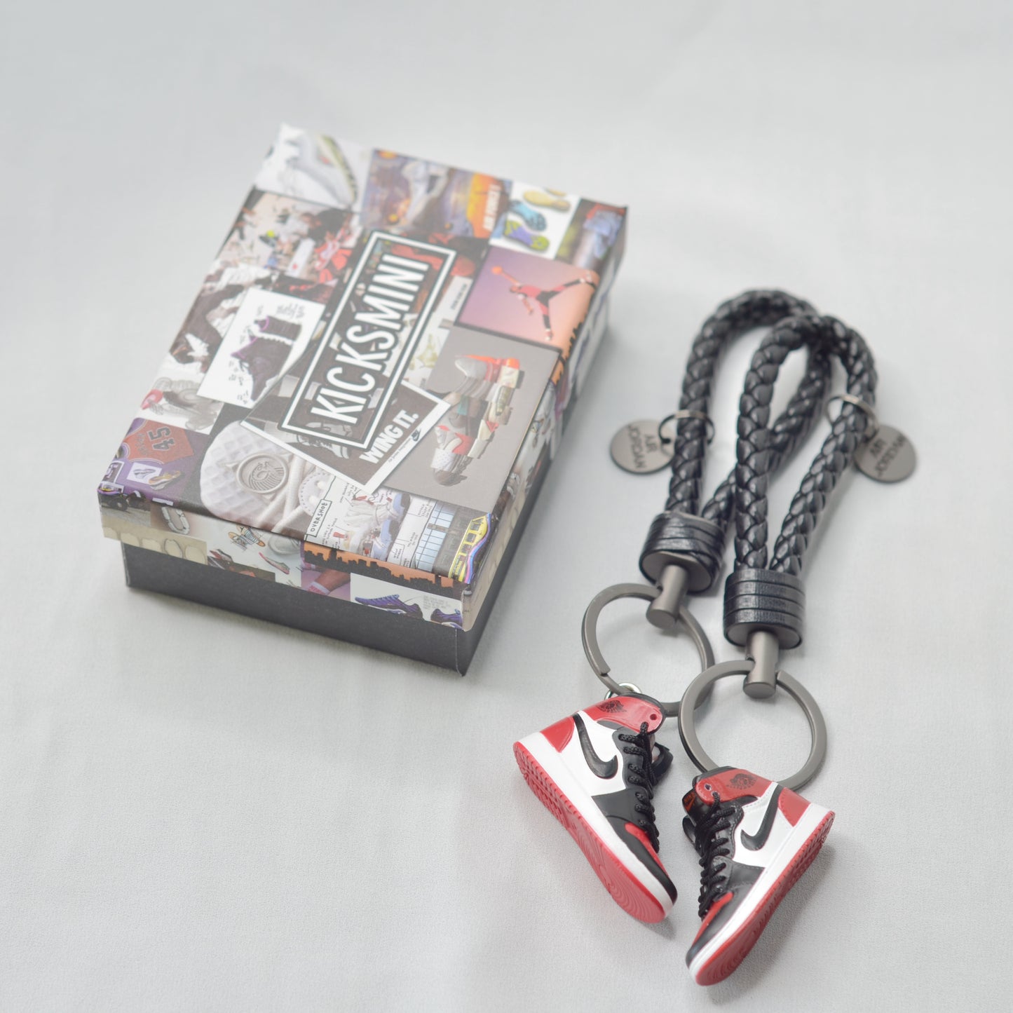 3D Mini Sneakers Keychain Rope with Box and Bag
