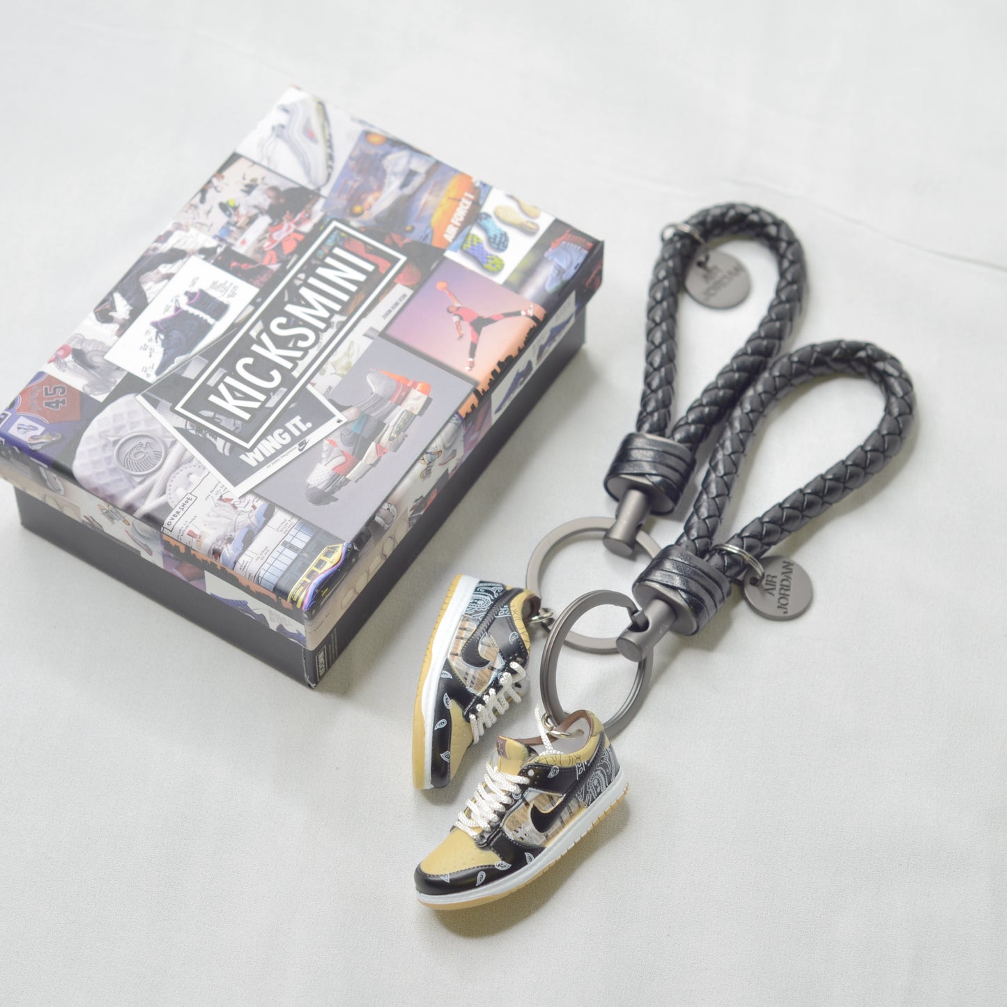 3D Mini Sneakers Schlüsselanhänger Seil mit Box und Tasche