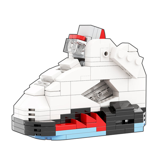 Small Size "AJ5 Fire Red" Sneakerbricks with Mini Figure