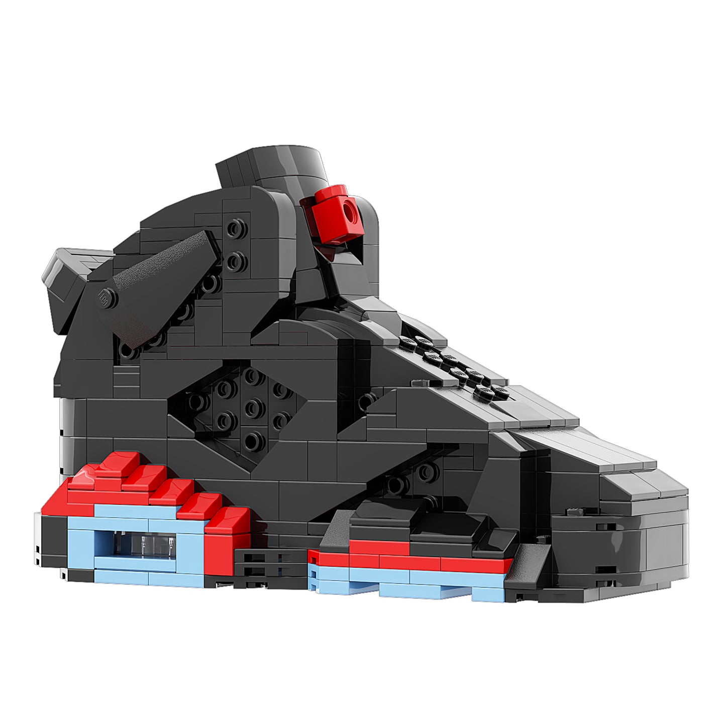 REGULAR AJ6 "infrared Red" Sneaker Bricks Sneaker mit Mini Figur